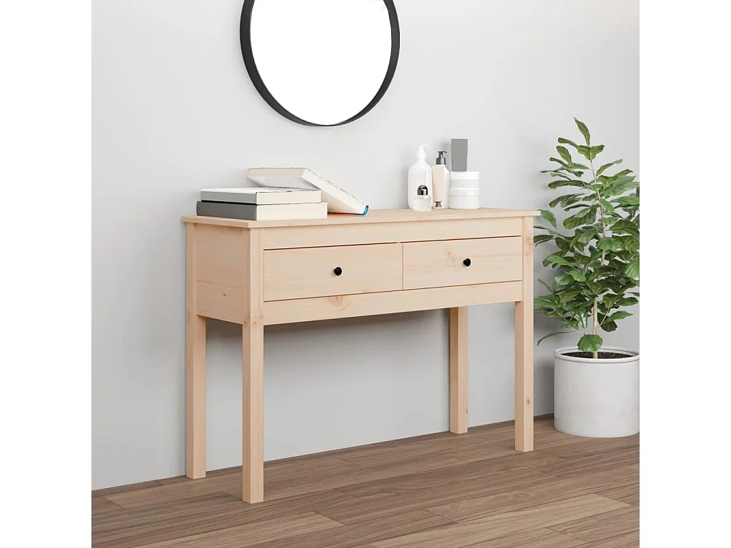 Table console 100x35x75 cm Bois massif de pin