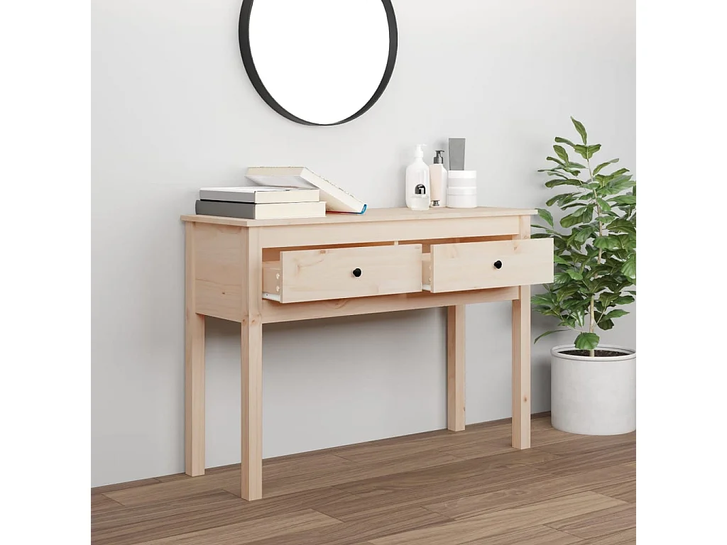Table console 100x35x75 cm Bois massif de pin
