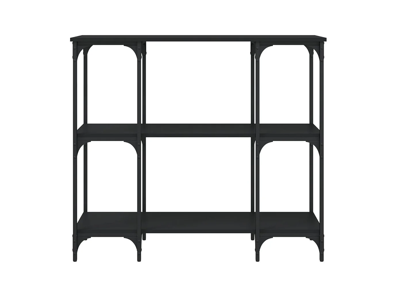 Table console noir 102x35x90 cm bois d'ingénierie