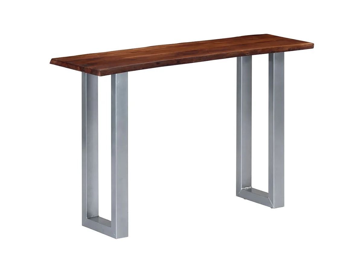 Table console 115x35x76 cm Bois d'acacia massif et fer