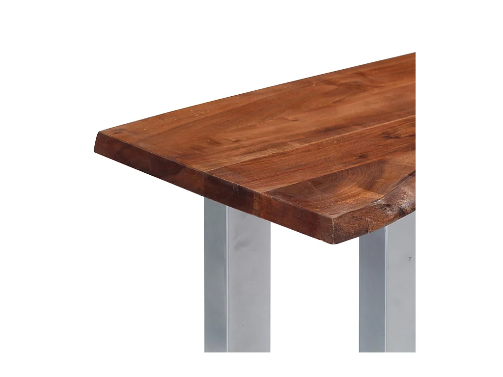 Table console 115x35x76 cm Bois d'acacia massif et fer