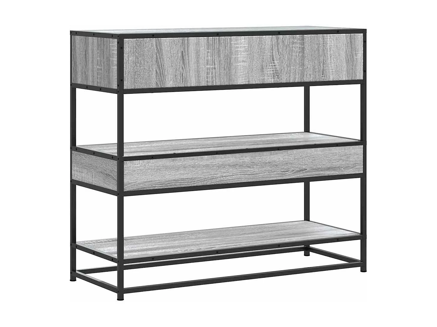 Table console sonoma gris 90x35x80 cm bois d'ingénierie