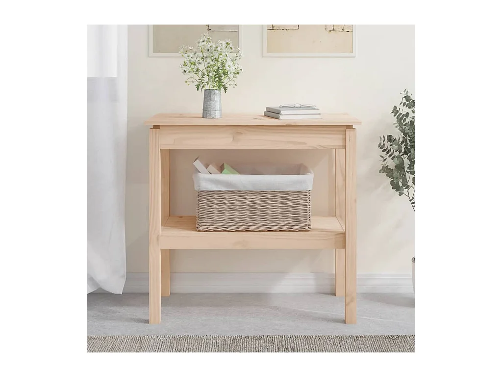 Table console 80x40x75 cm Bois massif de pin
