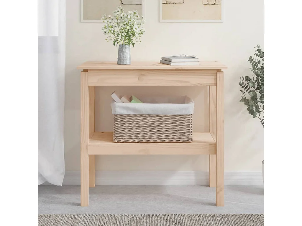Table console 80x40x75 cm Bois massif de pin