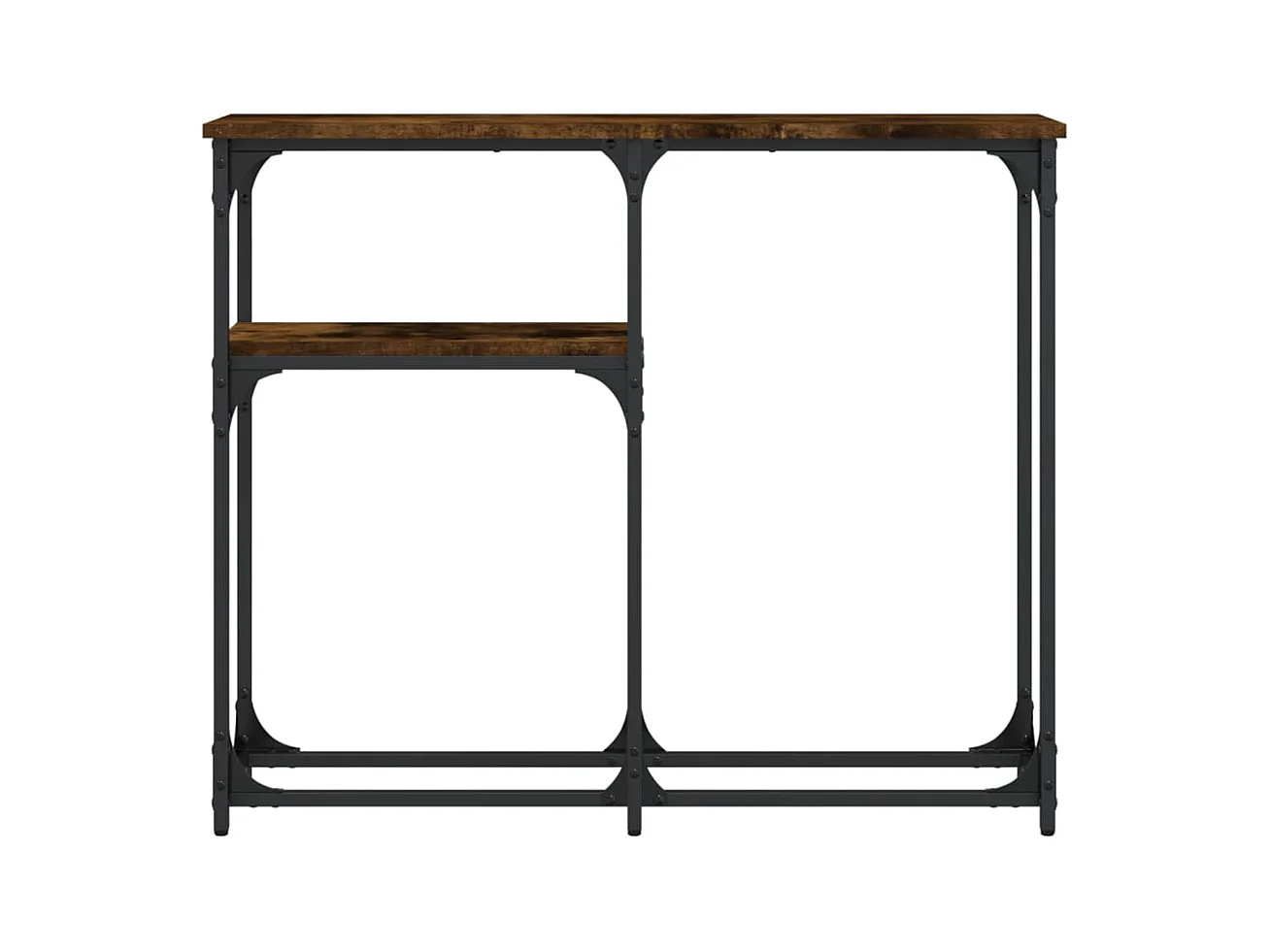 Table console chêne fumé 90x22,5x75 cm bois d'ingénierie