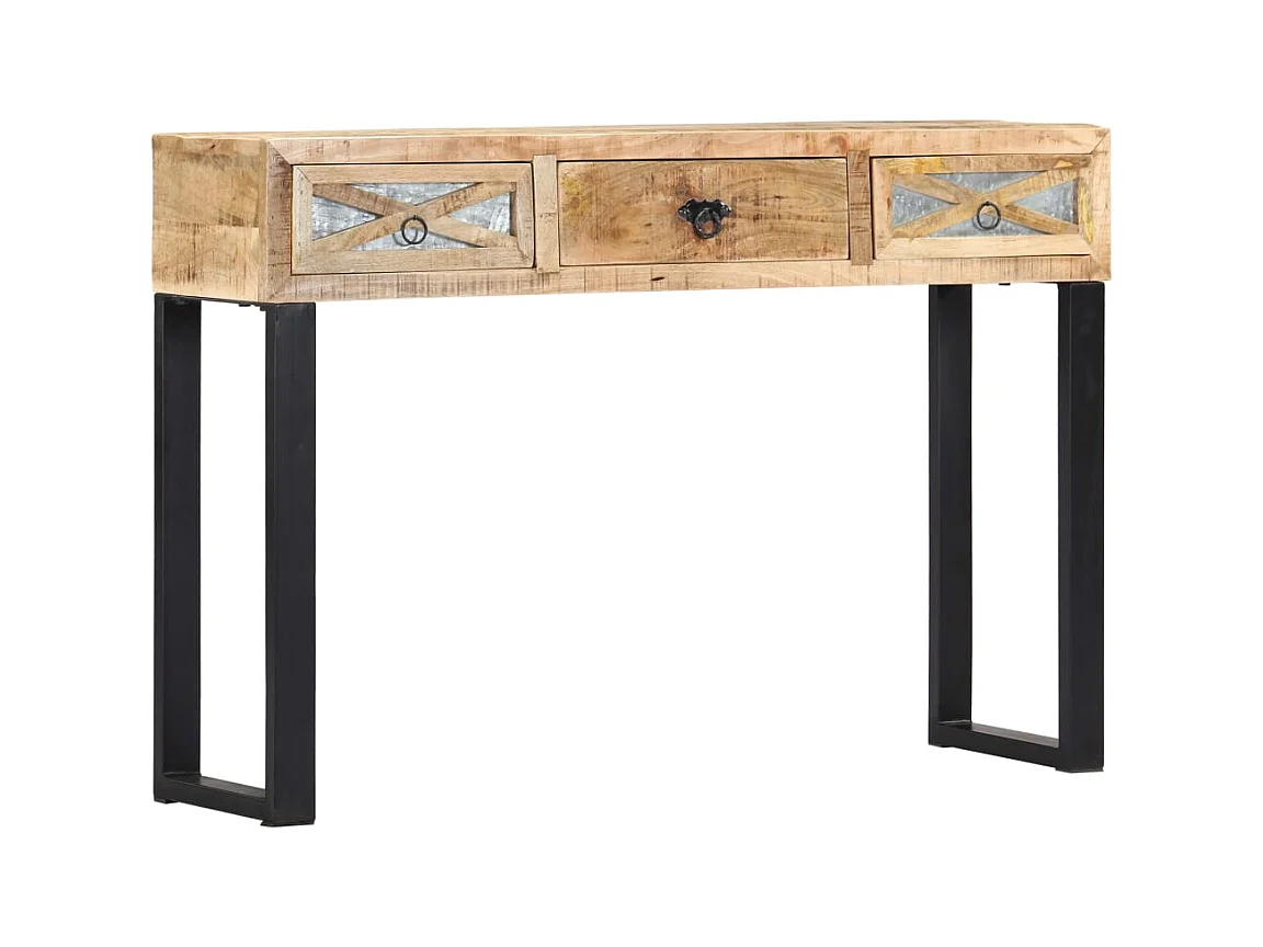 Consoletafel 110 x 30 x 76 cm Massief mangohout