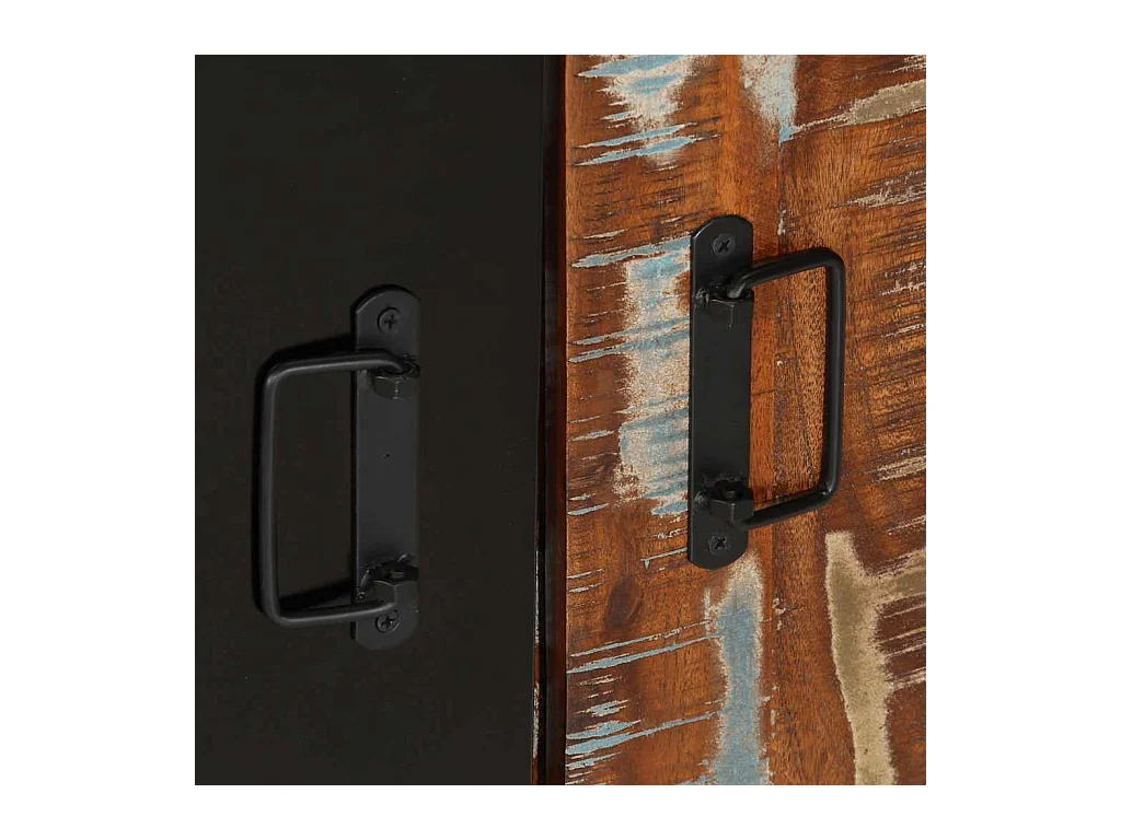 Consola multicolor 90x35x75cm madera maciza recuperada