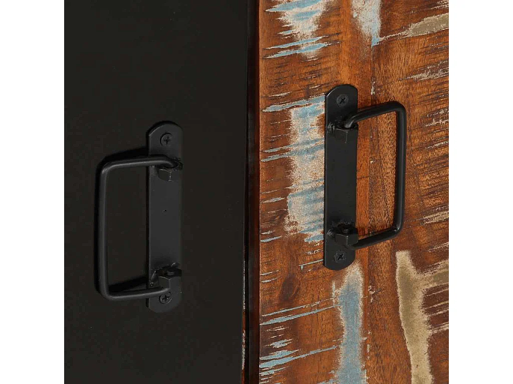 Armoire console multicolore 90x35x75cm bois massif récupération