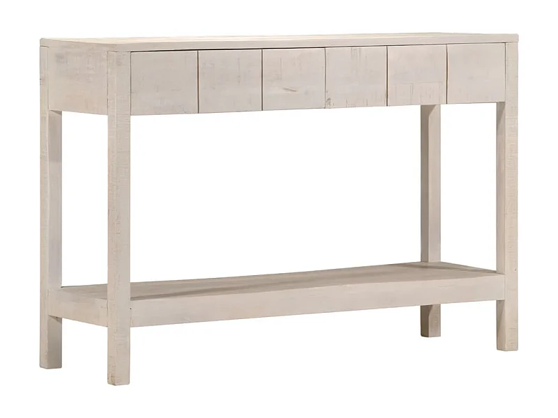Witte consoletafel 110x35x75 cm massief mangohout