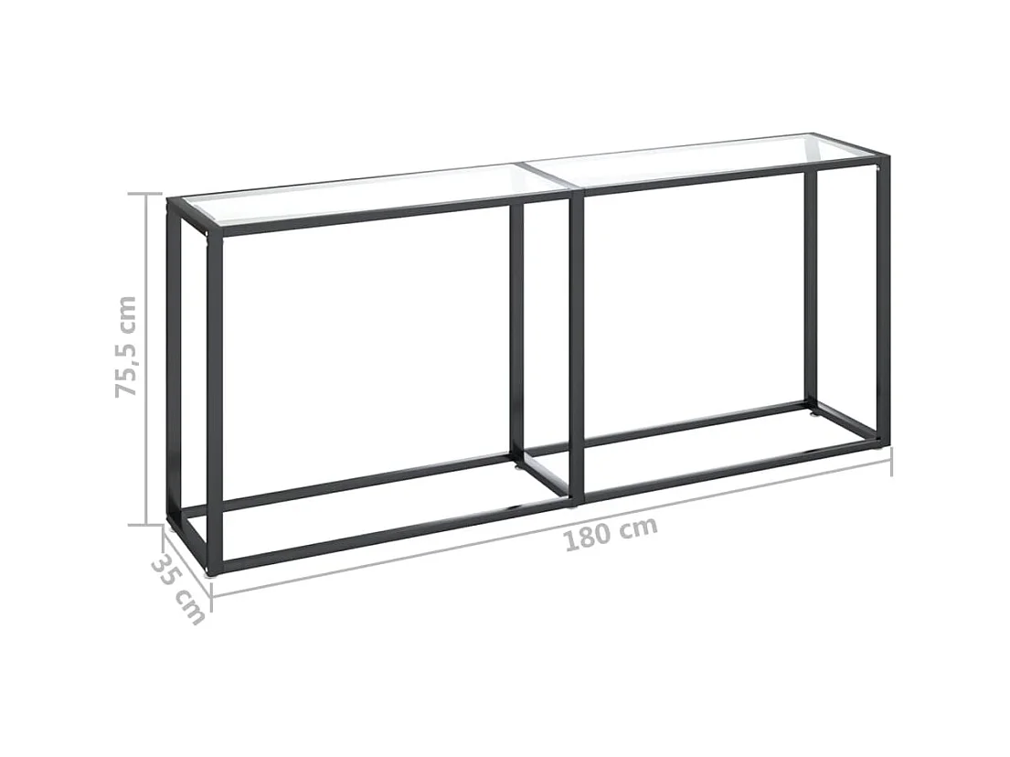Transparante consoletafel 180x35x75,5 cm Gehard glas