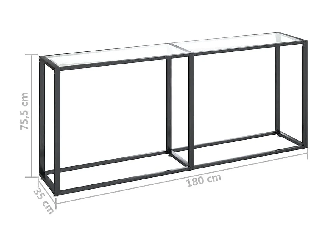 Transparante consoletafel 180x35x75,5 cm Gehard glas