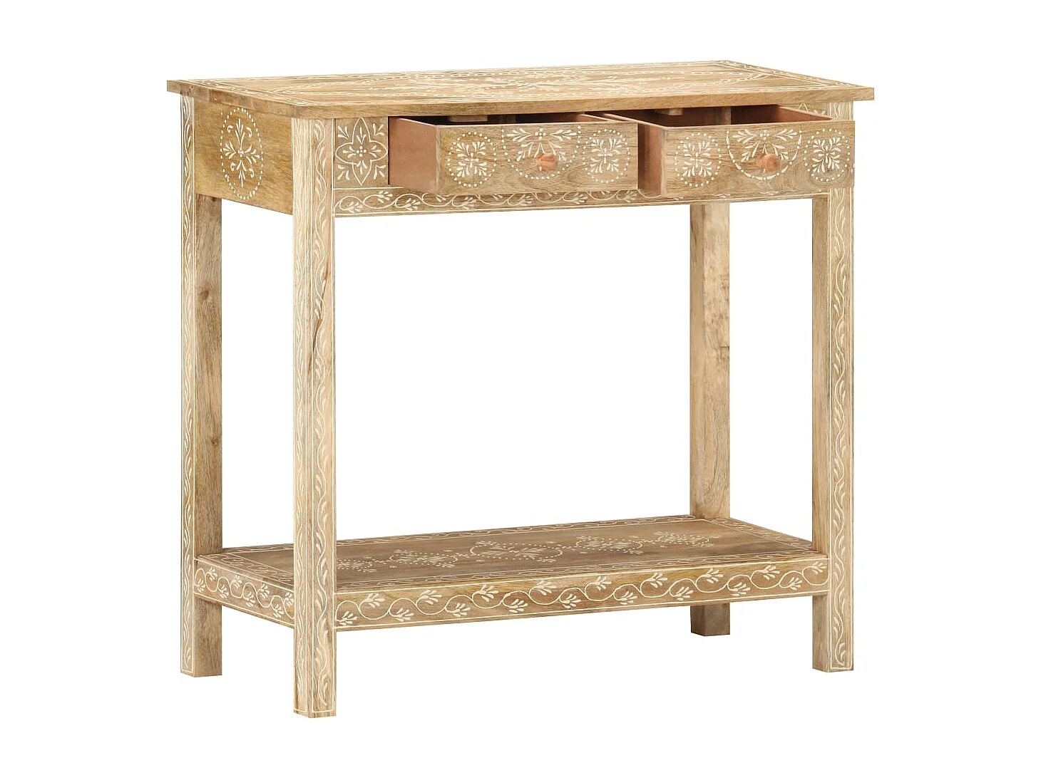 Mesa consola 80x35x74 cm Madera maciza de mango