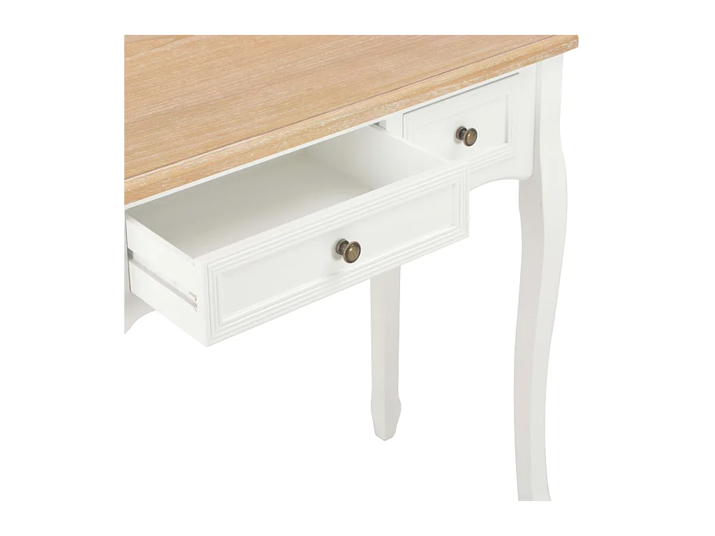 Consoletafel en kaptafel met 3 lades Wit