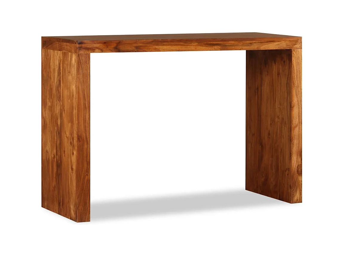 Table console Bois massif avec finition miel 110x40x76 cm