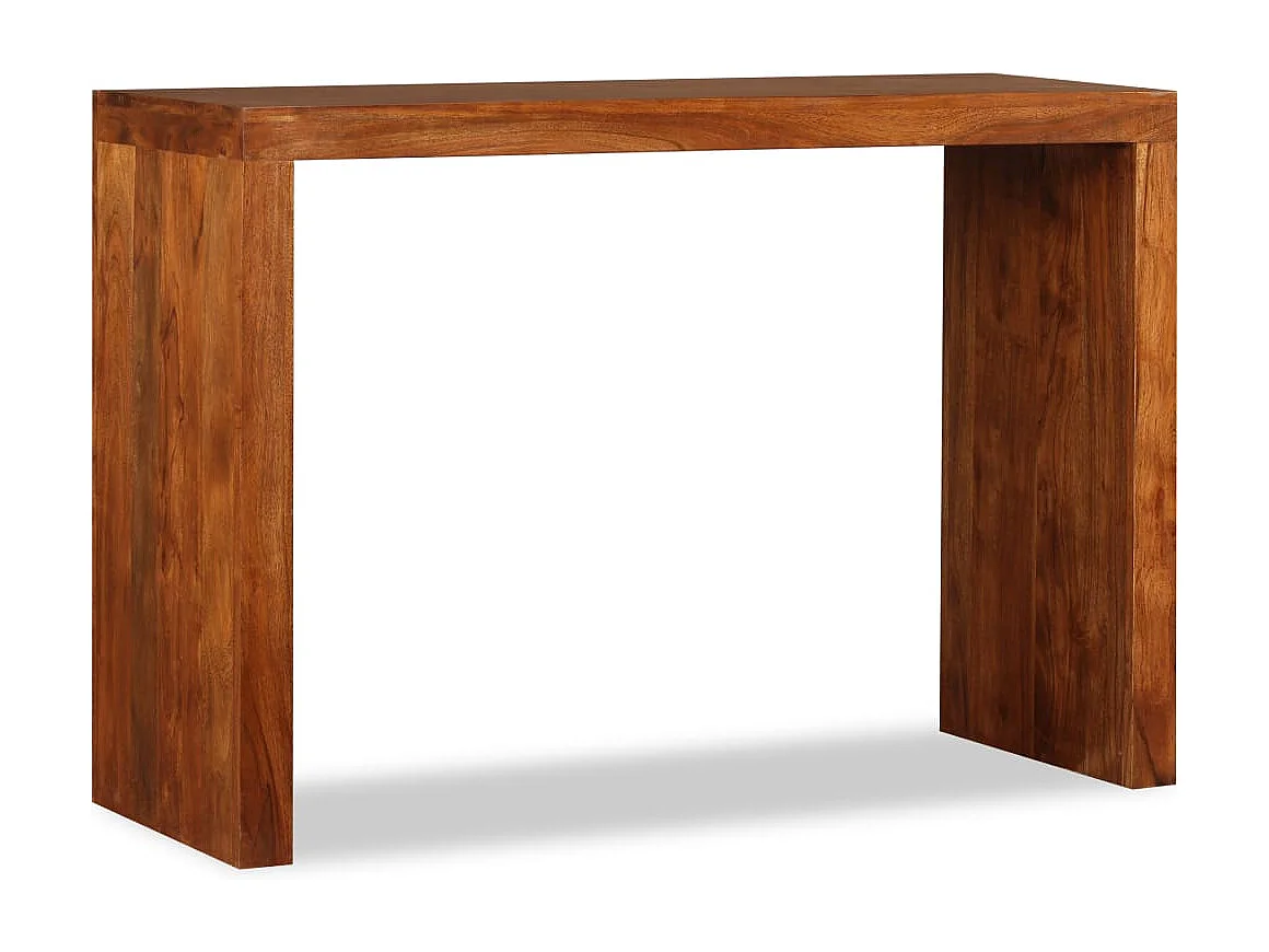 Consoletafel van massief hout met honingkleurige afwerking 110x40x76 cm