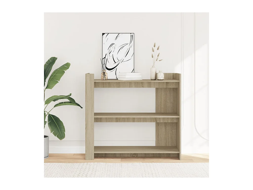 Table console chêne sonoma 100x35x90 cm bois d'ingénierie