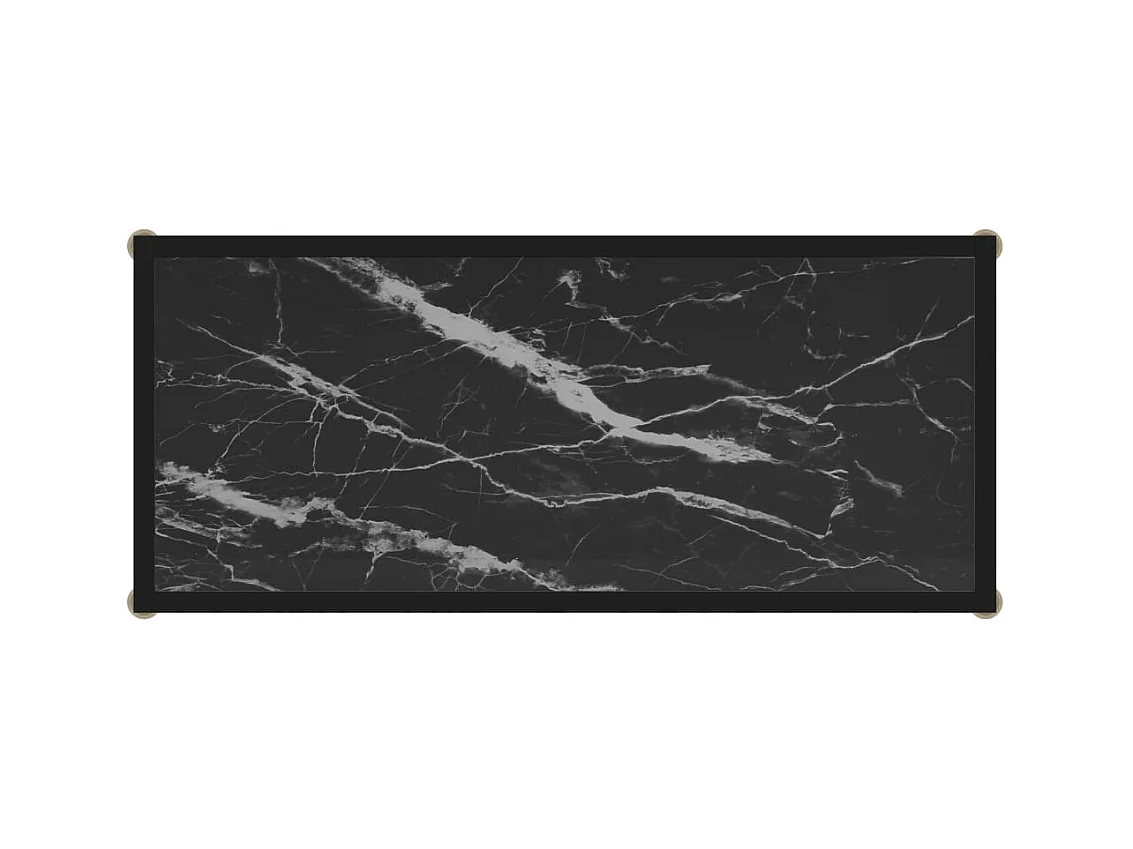 Consolle nera 80x35x75 cm Vetro temperato