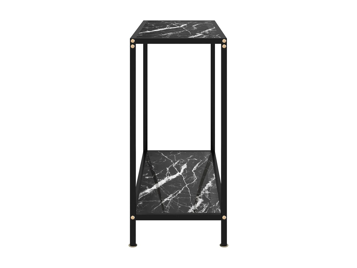 Table console Noir 80x35x75 cm Verre trempé