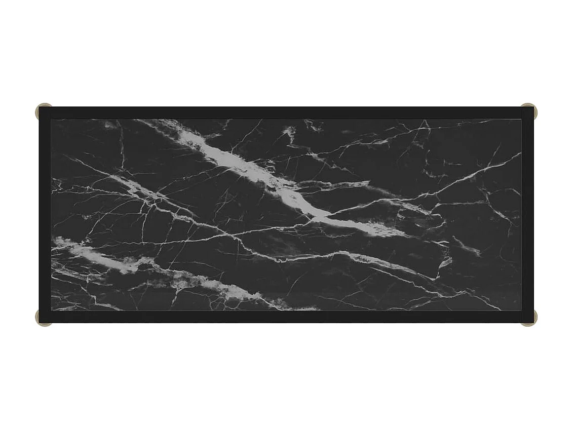 Table console Noir 80x35x75 cm Verre trempé