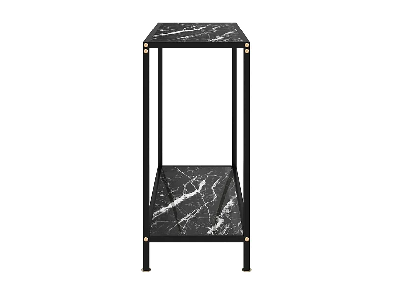 Schwarzer Konsolentisch 80x35x75 cm Gehärtetes Glas