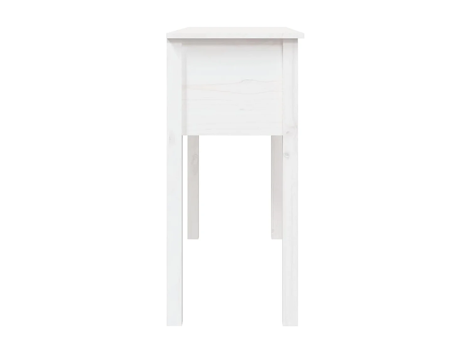 Table Console Blanc 100x35x75 Cm Bois Massif De Pin | Leroy Merlin