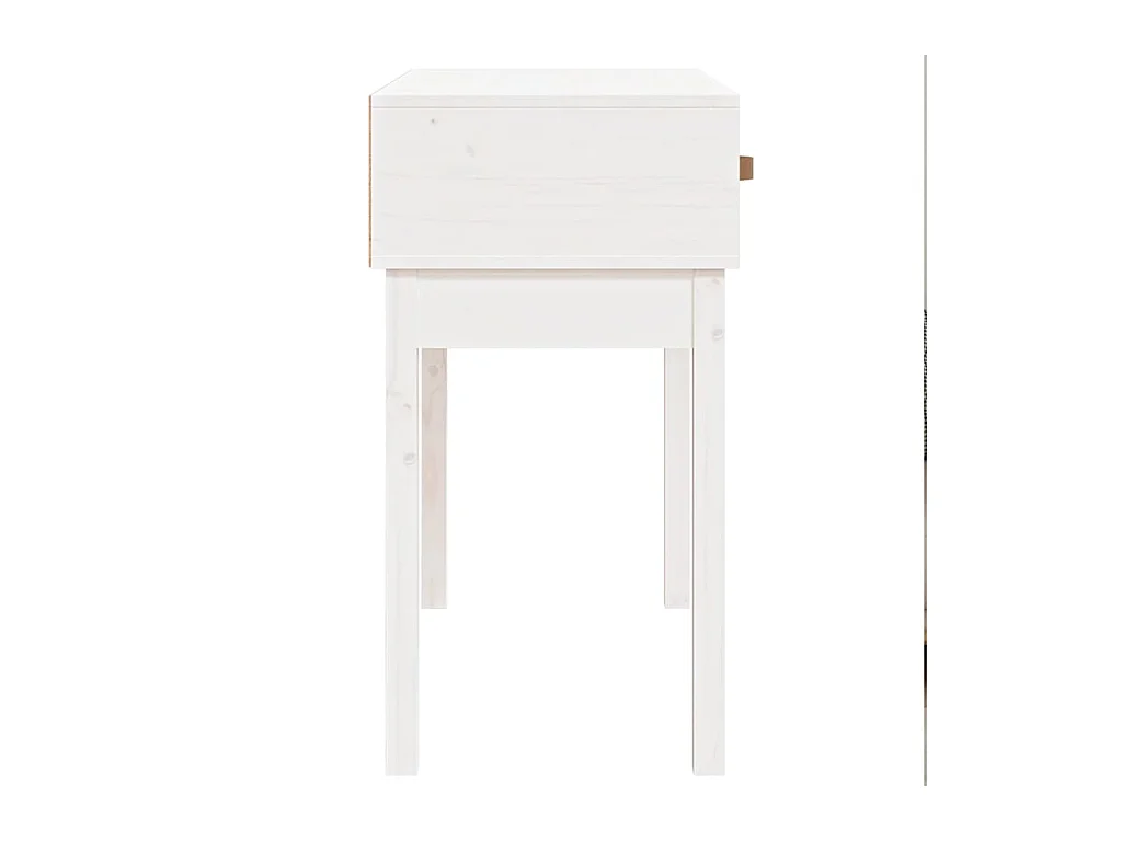 Consoletafel Wit 76,5x40x75 cm Massief grenenhout
