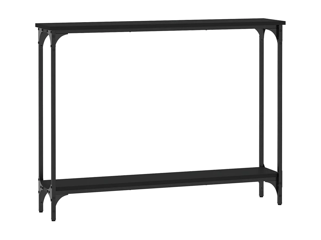 Table console noir 100x22,5x75 cm bois d'ingénierie
