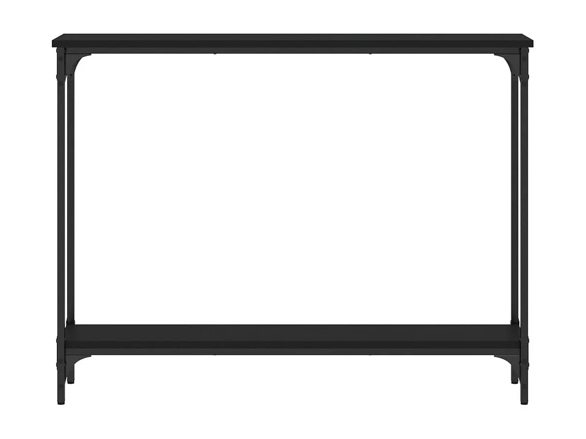 Table console noir 100x22,5x75 cm bois d'ingénierie