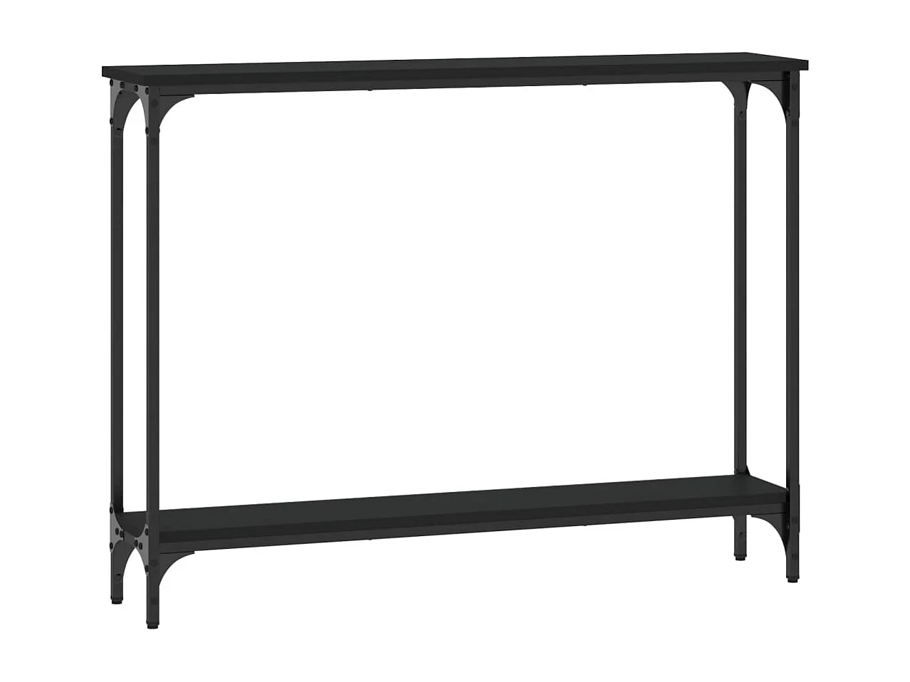 Table console noir 100x22,5x75 cm bois d'ingénierie