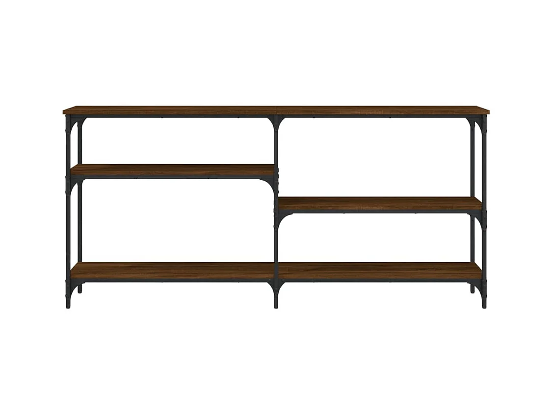 Table console chêne marron 160x29x75 cm Bois d'ingénierie