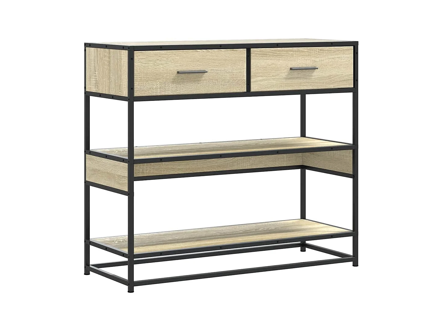 Table console chêne sonoma 90x35x80 cm bois d'ingénierie