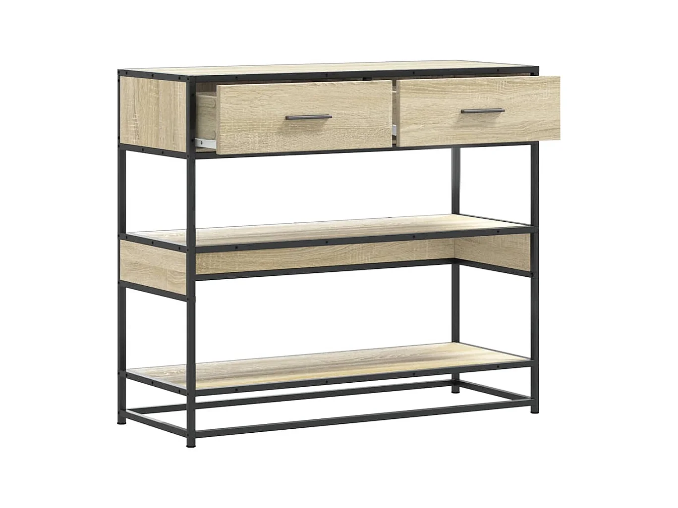 Table console chêne sonoma 90x35x80 cm bois d'ingénierie