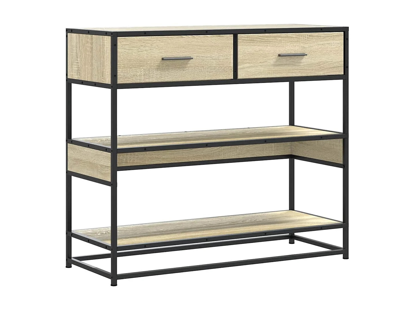 Table console chêne sonoma 90x35x80 cm bois d'ingénierie