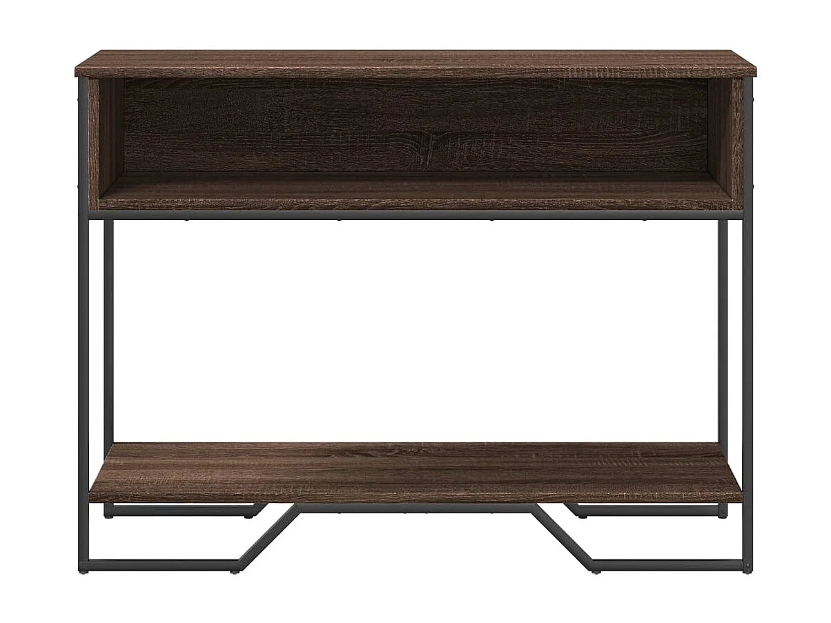 Table console chêne marron 100x35x74,5 cm bois d'ingénierie