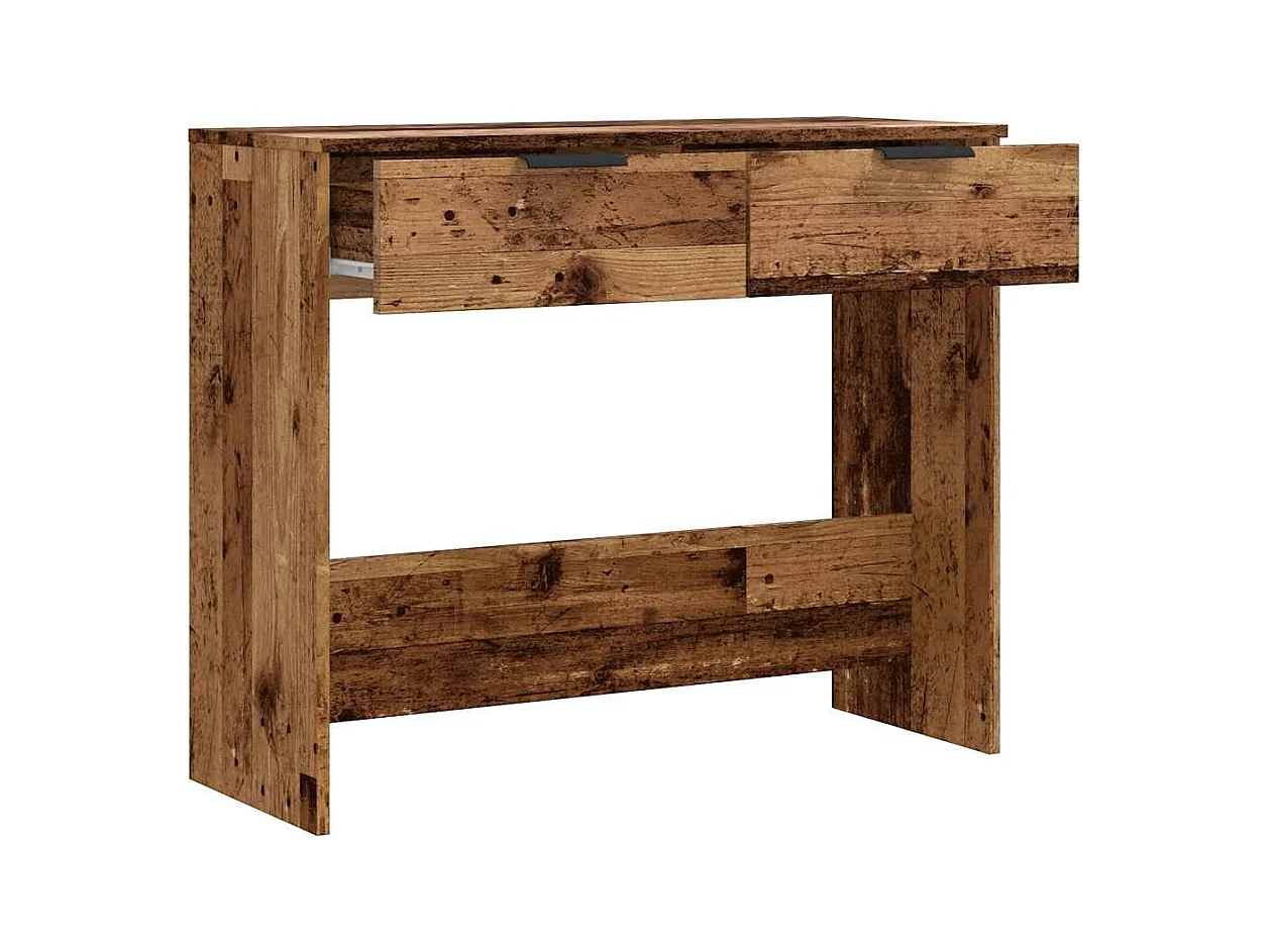 Table console vieux bois 90x36x75 cm bois d'ingénierie