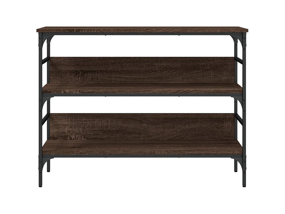 Table console chêne marron 100x32x75 cm bois d'ingénierie