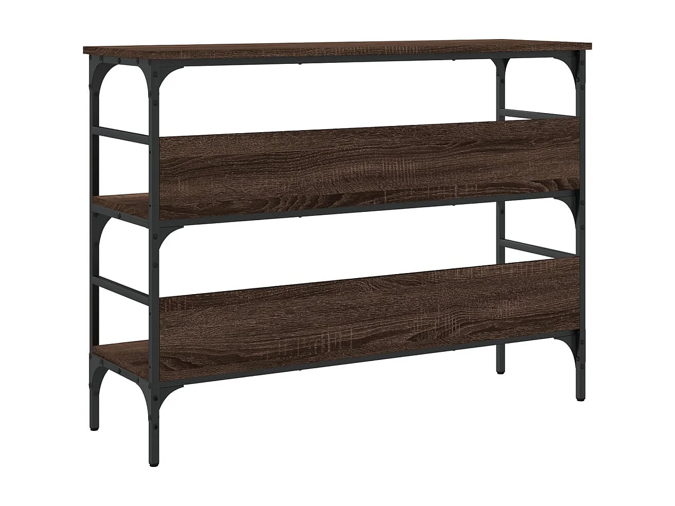 Table console chêne marron 100x32x75 cm bois d'ingénierie