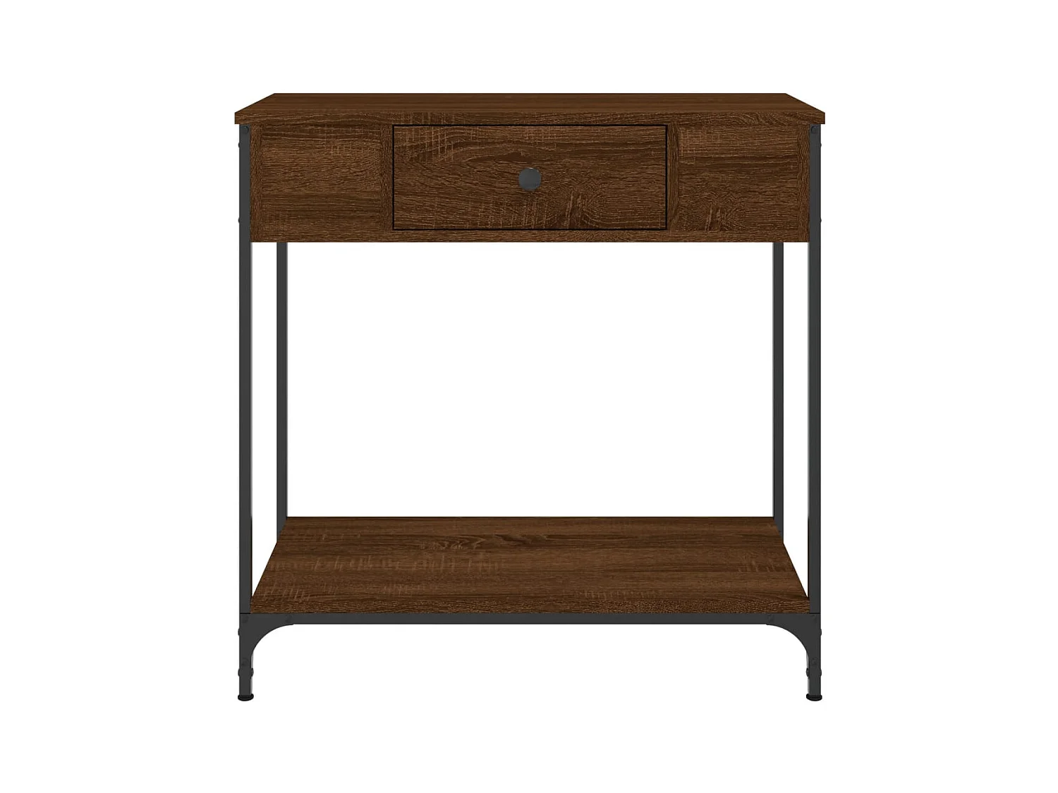 Table console chêne marron 75x34,5x75 cm bois d'ingénierie