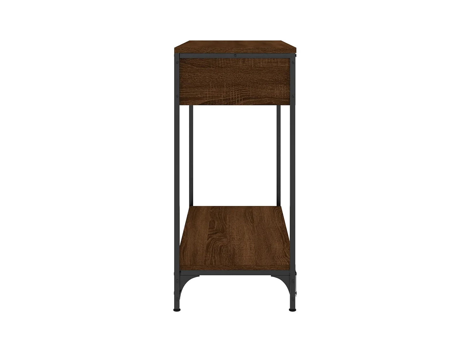 Table console chêne marron 75x34,5x75 cm bois d'ingénierie