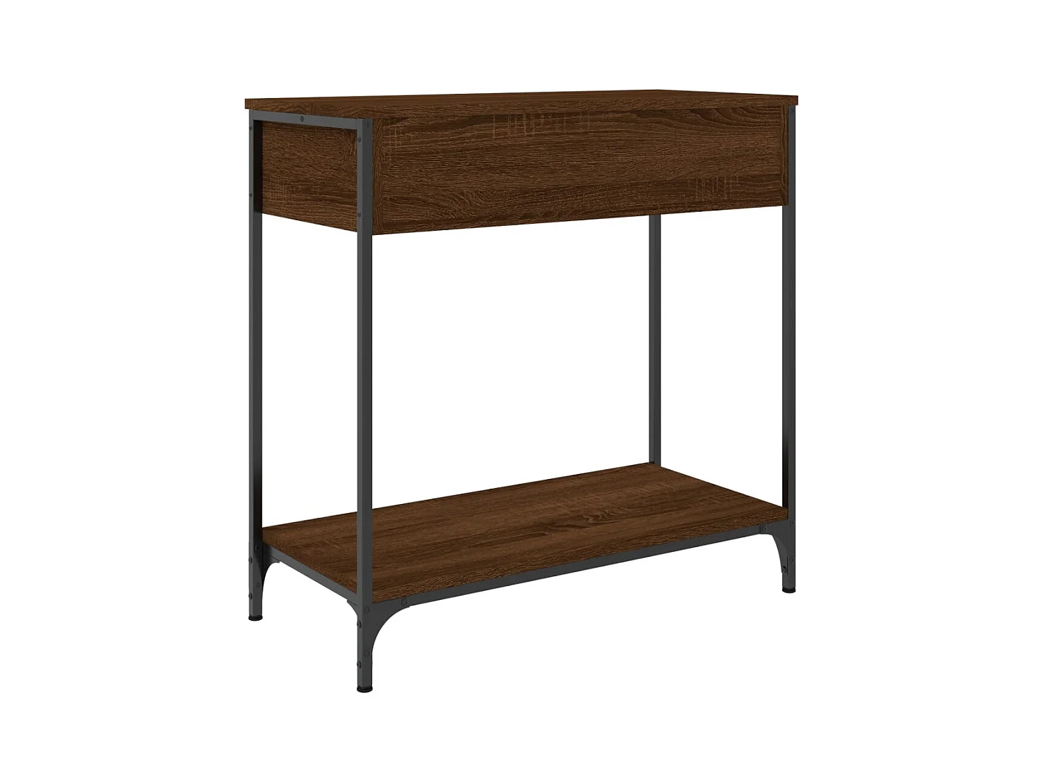 Table console chêne marron 75x34,5x75 cm bois d'ingénierie