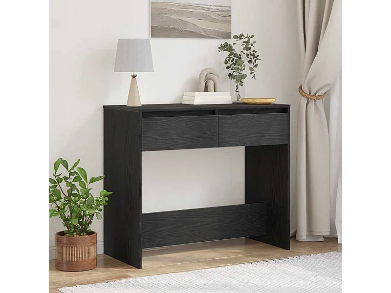 Consolle in rovere nero 89x41x76,5 cm in legno ingegnerizzato