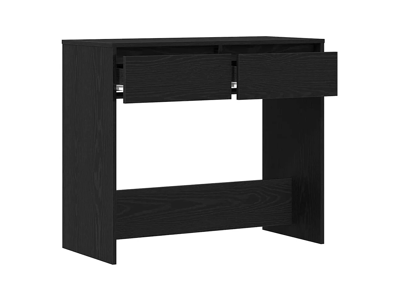 Zwarte eiken consoletafel 89x41x76,5 cm bewerkt hout