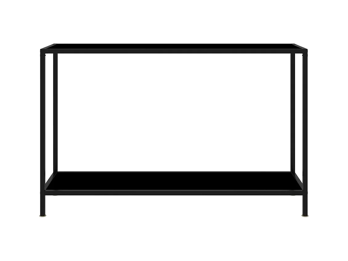 Consolle nera 120x35x75 cm Vetro temperato