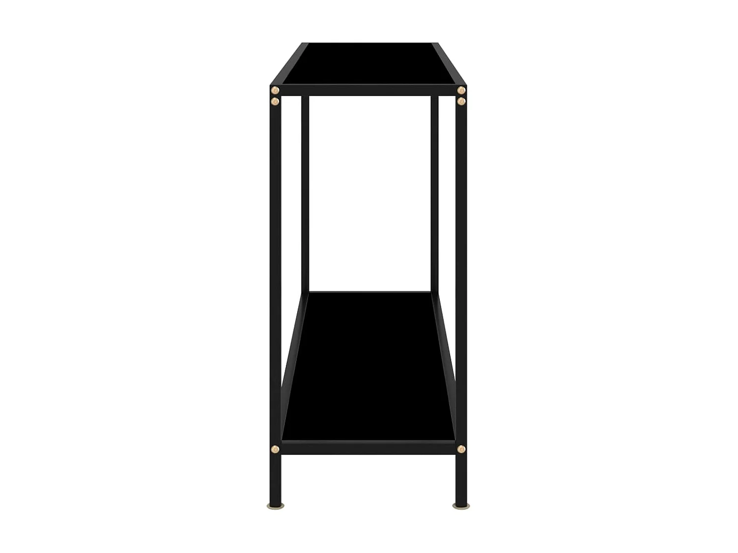 Table console Noir 120x35x75 cm Verre trempé