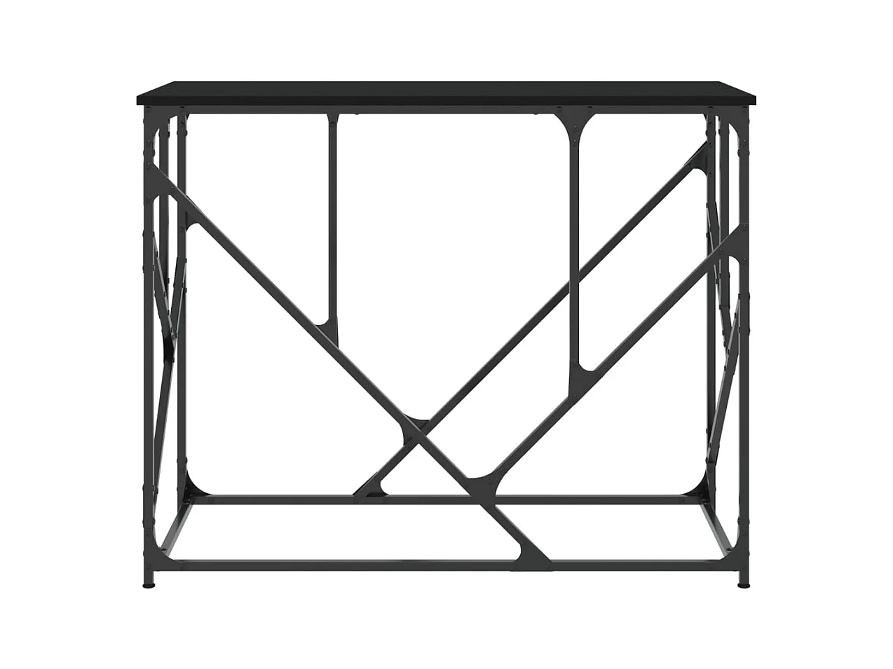 Table console noir 100x40x80 cm bois d'ingénierie