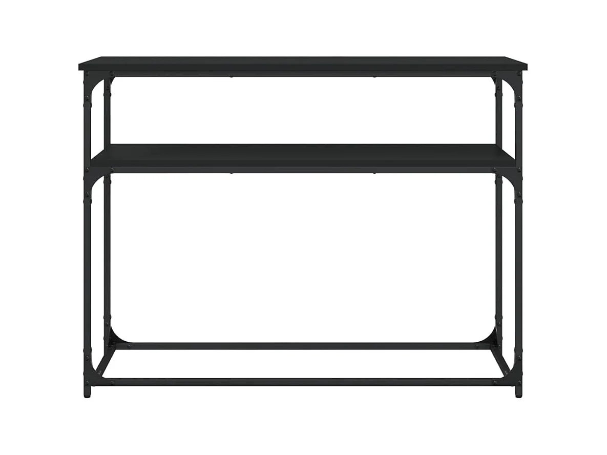 Table console noir 100x35,5x75 cm bois d'ingénierie