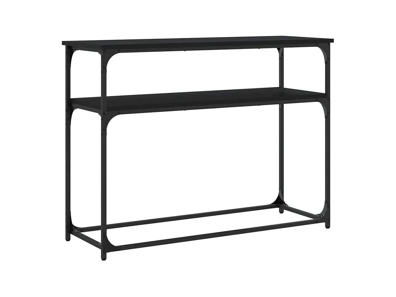 Table console noir 100x35,5x75 cm bois d'ingénierie