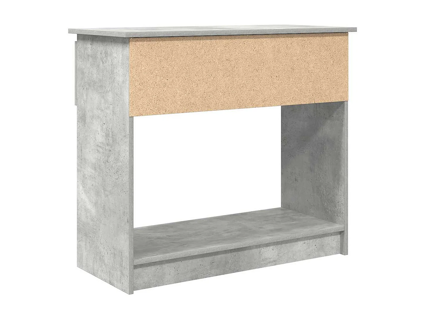 Consolle con cassetti, grigio cemento, 85,5x38,5x74,5 cm