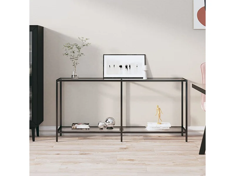 Table console Transparent 160x35x75,5 cm Verre trempé