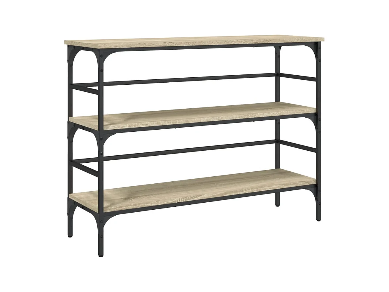 Table console chêne sonoma 100x32x75 cm bois d'ingénierie